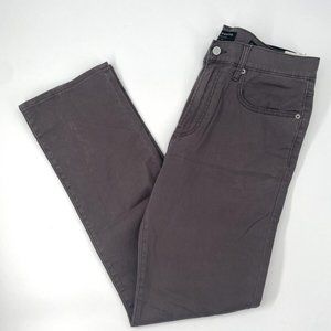 $99 NWT MEN'S LUCKY BRAND JEANS PANTS 223 Slim Straight Stretch Brown Grey 32x32